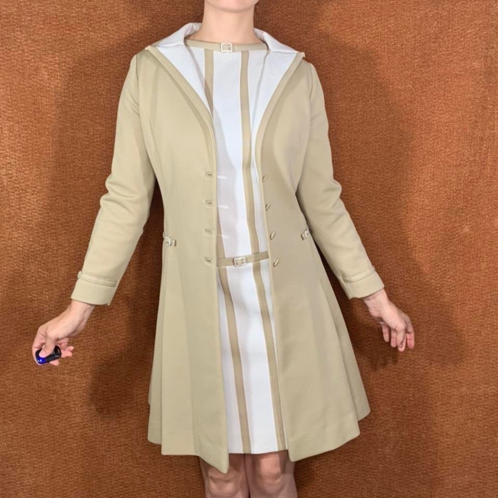 Vintage Alfred Warber of St Louis 60s Dress Jacket Set, Size S.